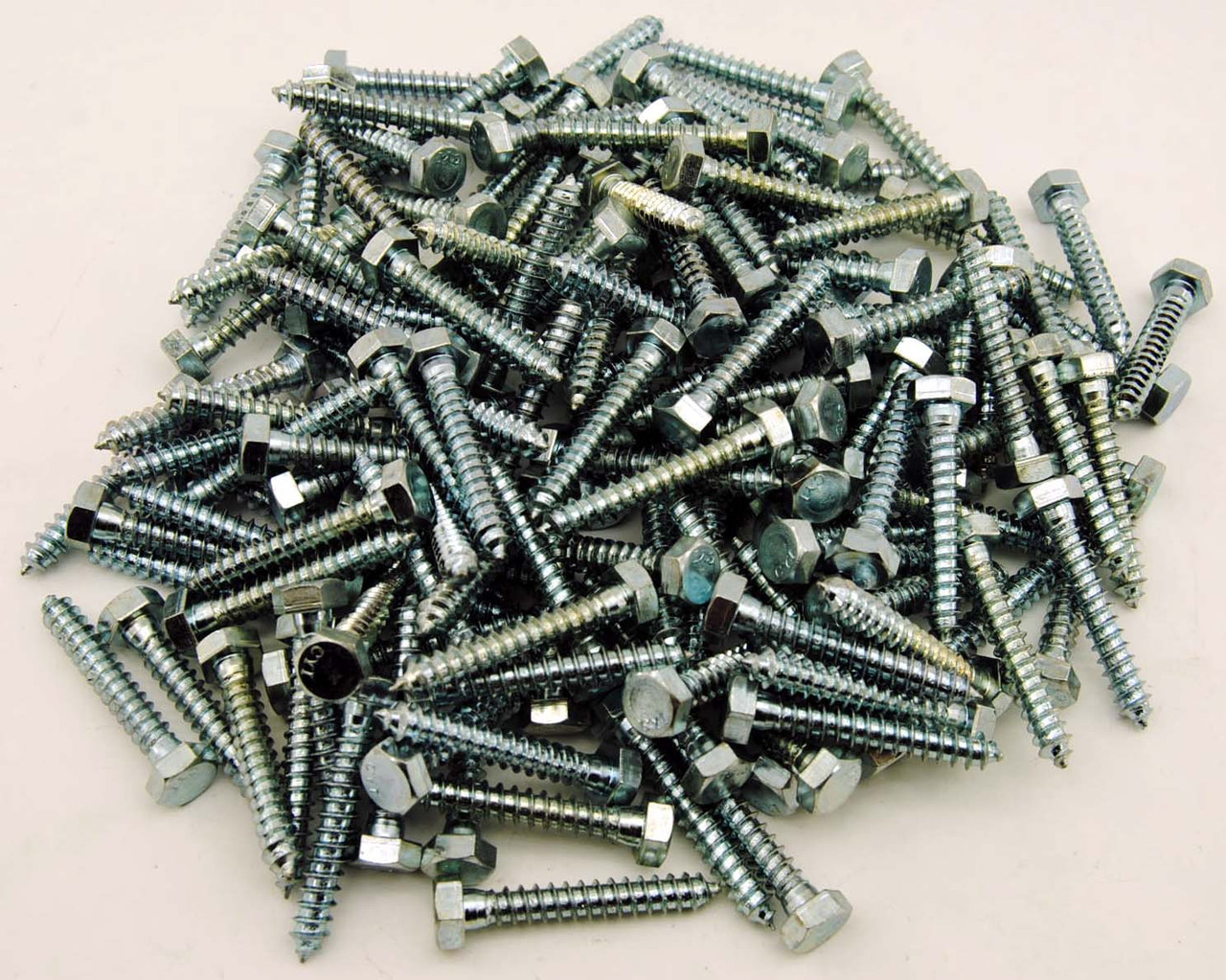 Lexar Industrial 5/16 X 4 Hex Head Lag Bolts – Zinc Plated A307 Steel – 250 Pack