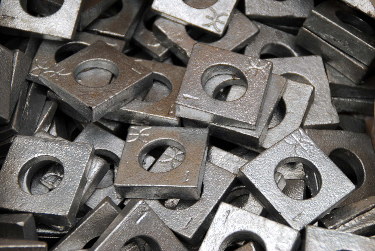 200 Pack Galvanized Malleable 1/4 Inch Square Bevel Washers For I-Beam Flange Wedge – Lexar Industrial