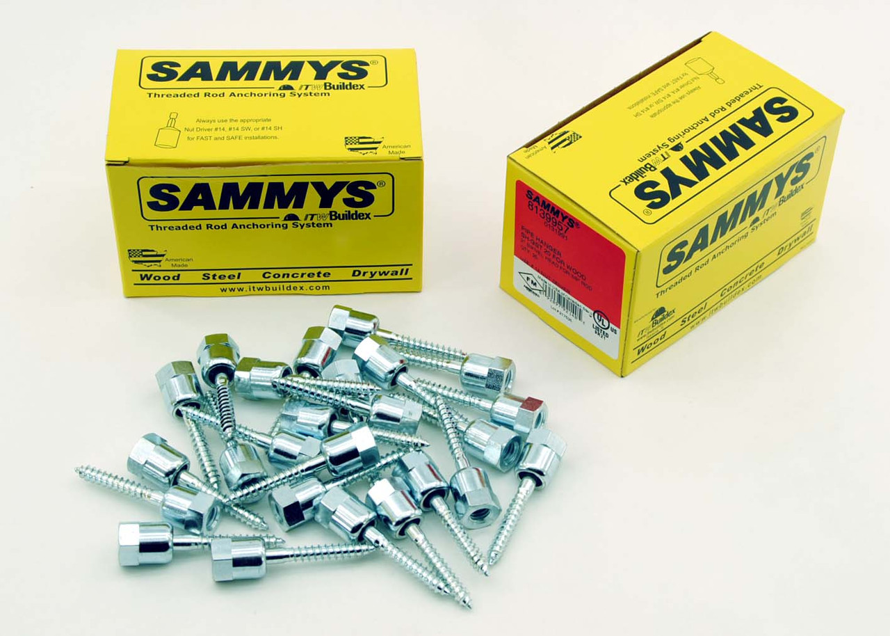 25) Sammys 3/8-16 x 2 Swivel Threaded Rod Hanger for Wood 8139957