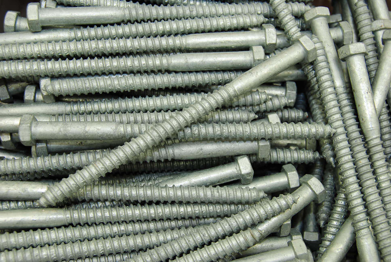 250) Galvanized Hex Head 3/8 x Lag Bolts Wood Screws BULK Lexar  Industrial