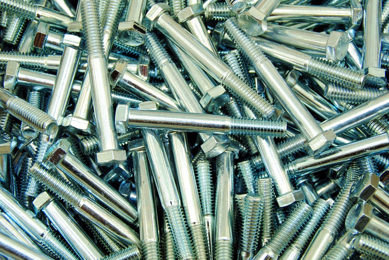 (200) Hex Head 8-16 x 4" Grade Bolts Zinc Plated Cap Screws - 1