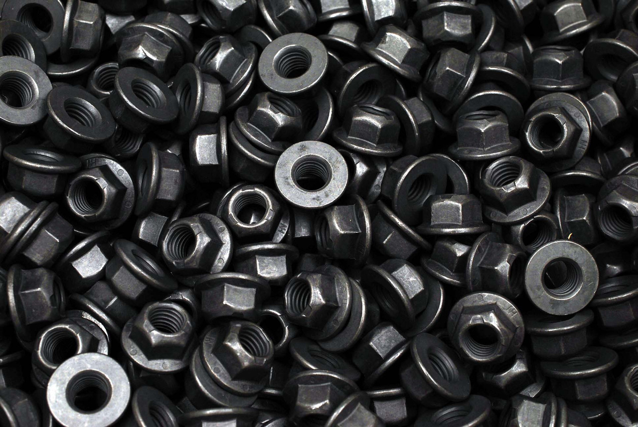 (65) Toplock Flange Nuts 1/2-13 Grade 8/G Plain Finish All Metal ...