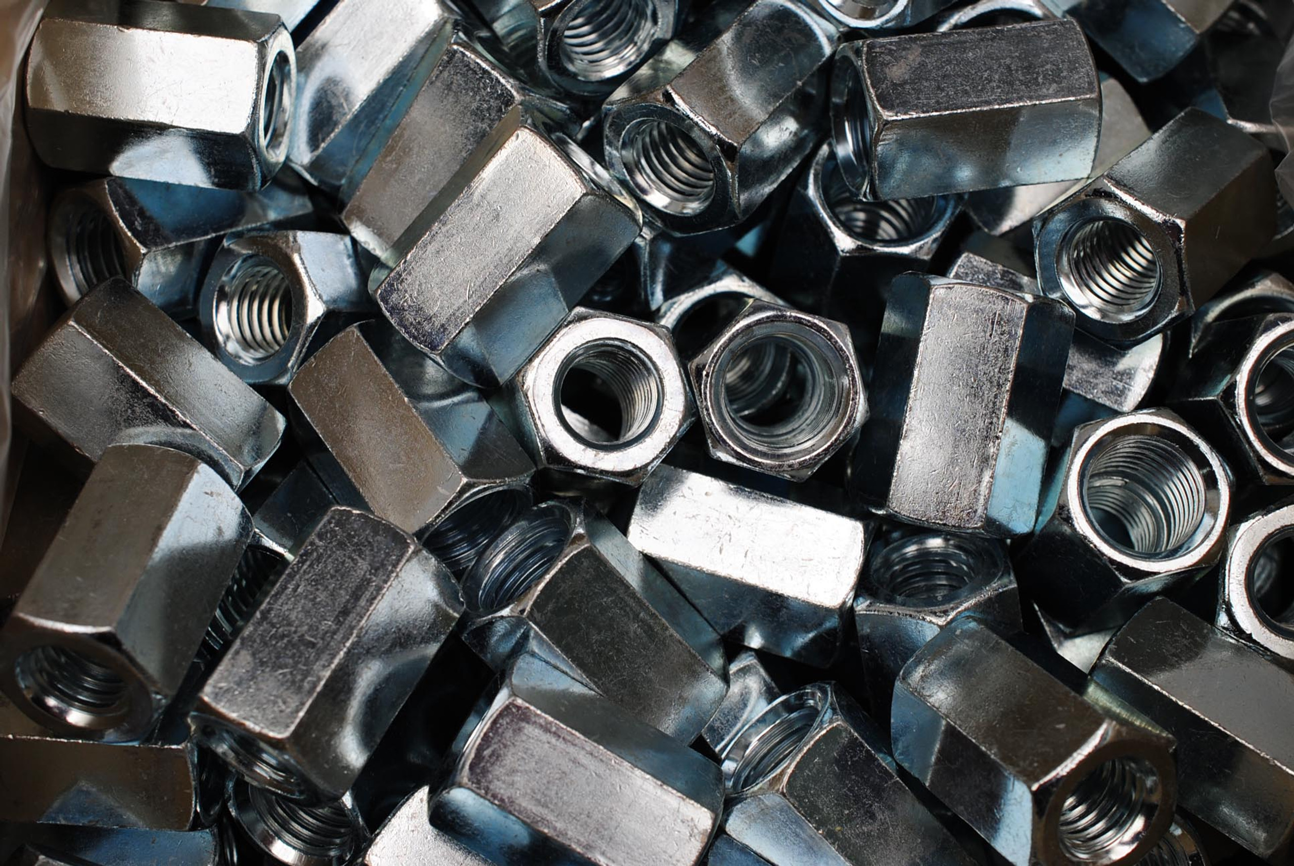 (100) Hex Coupling Reducer Nuts 3/816 to 1/420 x 1 Threaded Rod