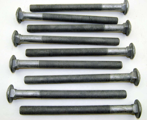 (8) Carriage Head Bolts 5/8-11 x 8" Galvanized A307 HDG