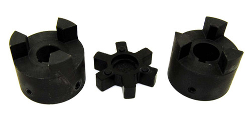 3/4" to 7/8" L100 Flexible 3-Piece L-Jaw Coupling Set & NBR Rubber Spider