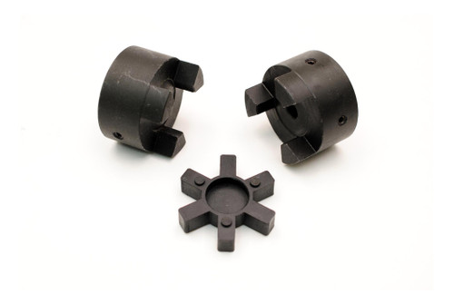 7/8" to 1-1/4" L100 Flexible 3-Piece L-Jaw Coupling Coupler Set & Rubber Spider