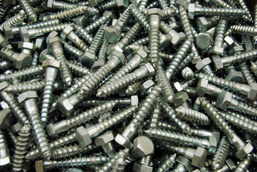 (250) Hex Head 3/8 x 2 Lag Bolts Zinc Plate Wood Screws