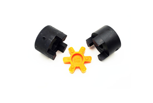 Premium 7/8 to 1-1/8 L100 Flexible 3-Piece L-Jaw Urethane Coupling Coupler Set