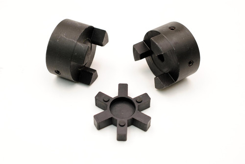 5/8" to 1-1/4" L095 Flexible 3-Piece L-Jaw Coupling Coupler Set & Rubber Spider