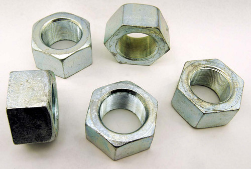 (1) Zinc Plated 2-1/2-12 Hex Nut -12 Pitch 2-1/2" Hot Formed Fine Thread