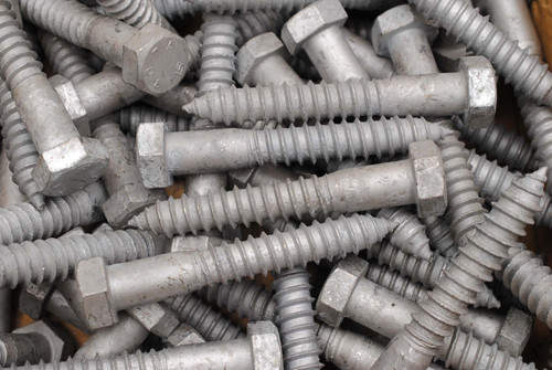 (10) Galvanized Hex Head 3/4 x 5 Lag Bolts Wood Screws