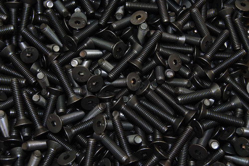 (100) Flat Socket Head 5/16-18 x 1-1/2 Cap Screw Allen Black