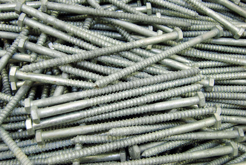 (100) Galvanized Hex Head 1/4 x 5" Lag Bolts Wood Screws