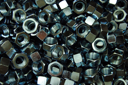 (100) LEFT HAND THREAD 1/2-13 Hex Finish Nuts - Zinc Plated