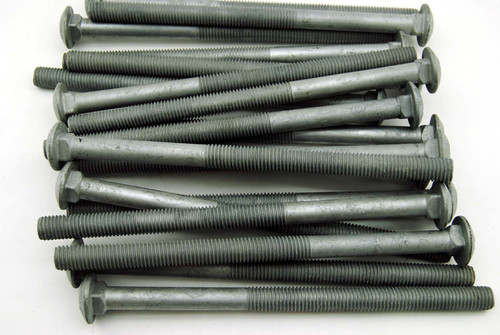 (15) Carriage Head Bolts 5/8-11 x 10" Galvanized A307 HDG