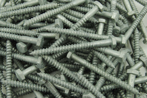 (150) Galvanized Hex Head 1/4 x 3" Lag Bolts Wood Screws