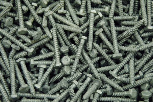 125pk Hex Head Lag Bolts - 1/4 X 3-1/2" Zinc Plated Wood Screws - A307 Steel