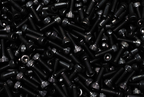 (350) Socket Head 10-32 x 3/4 Machine Cap Screw #10 Plain Black