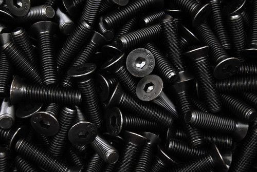 (50) Flat Socket Head 1/2-13 x 2 Cap Screw Allen Black