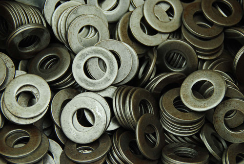 (500) SAE Plain Steel 5/8 Flat Washers - Unplated