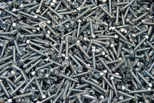 (600) Phillips-Slotted-Hex Combo Head 12 x 1 Sheet Metal Screws AB Thread