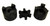 1-1/8 to 1-1/4" L100 Flexible 3-Piece L-Jaw Coupler Coupling Set & Rubber Spider