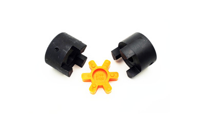 To 1" L100 Flexible 3-Piece L-Jaw Coupling Coupler Set Nbr Rubber Spider