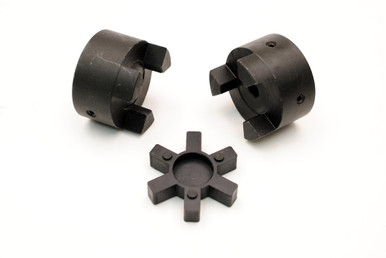 Reliable Aftermarket Parts L095 3-Piece Flexible L-Jaw Coupling Set With Rubber Spider - 1/2 To 1 Inch Bore