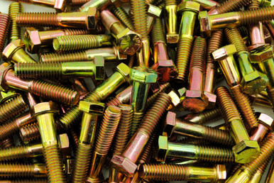25 Pack 3/8-16 X 7" Grade 8 Hex Bolts - Yellow Zinc Coated Cap Screws For Heavy Duty Use