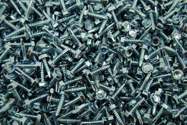 Viti Autoforanti Testa Esagonale #10 X 5/8 Pollice, Punta #3, Zincate, Pacco Da 1500