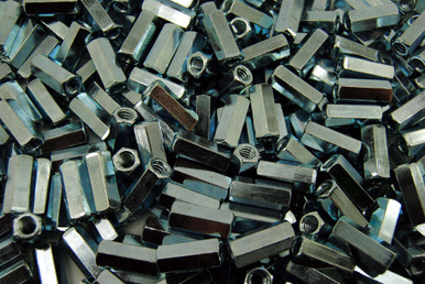 3/8 Coupler 100-Pack Hex Coupling Reducer Nuts - 3/8-16 To 1/4-20 Threaded Rod Connectors, 1 Long 3/8-16 To 1/4-20 Threaded Reducer Connectors