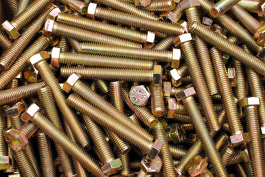 40 Pack Grade 8 Hex Tap Bolts – 1/2-13 X 3 Inch, Coarse Thread, Yellow Zinc Plated – Lexar Industrial