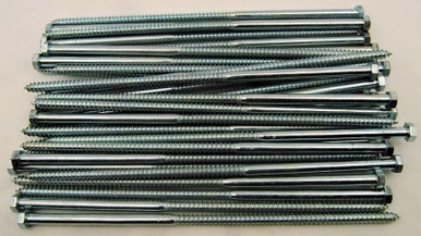 200pcs 3/8 X 8 Hex Head Lag Bolts | Zinc-Plated A307 Steel Wood Screws | Bulk