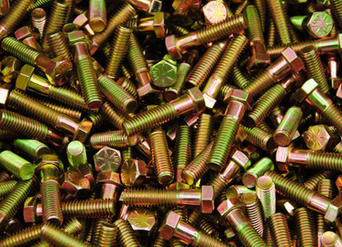 7/16-14 x 1 1/4 Hex Cap Screw Grade 8 Yellow Zinc - Bolt Demon