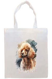 Poodle Canvas Tote Bag Style1 S528-Tote-POD-ST1 Poodle Canvas Tote Bag Style1 S528-Tote-POD-ST1