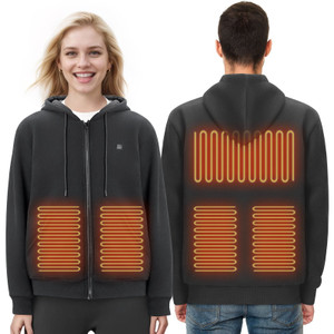 VEVOR Heated Hoodie Sweatshirt Zip Up Unisex with Battery for Men&Women L Black E415-JRWYLLSHSDDCA6CK5V9 VEVOR Heated Hoodie Sweatshirt Zip Up Unisex with Battery for Men&Women L Black E415-JRWYLLSHSDDCA6CK5V9