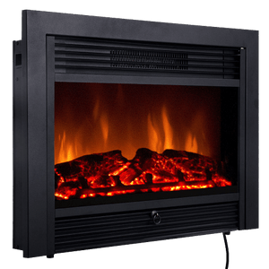 28.5 Inch Electric Fireplace Recessed with 3 Flame Colors - Color: Black - Size: 28.5 inches D681-FP10049US 28.5 Inch Electric Fireplace Recessed with 3 Flame Colors - Color: Black - Size: 28.5 inches D681-FP10049US