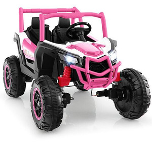 2-Seater Kids Ride on UTV with 2.4G Remote Control for over 3 Years Old Children-Pink - Color: Pink D681-TQ10237US-PI+ 2-Seater Kids Ride on UTV with 2.4G Remote Control for over 3 Years Old Children-Pink - Color: Pink D681-TQ10237US-PI+