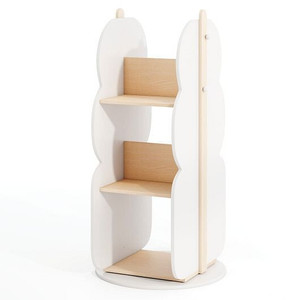 360 Kid's Rotating Bookshelf Toy Storage Organizer with 5 Shelves-White - Color: White D681-TP10234WH 360 Kid's Rotating Bookshelf Toy Storage Organizer with 5 Shelves-White - Color: White D681-TP10234WH