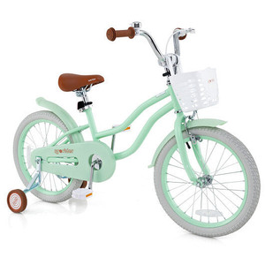 18 Inch Kids Bike with Adjustable Seat and Bell for Kids 3-8 Years Olds-18 inches - Color: Green -  D681-TS10086GN-18 18 Inch Kids Bike with Adjustable Seat and Bell for Kids 3-8 Years Olds-18 inches - Color: Green -  D681-TS10086GN-18
