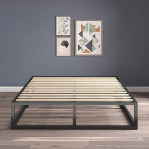 Queen size 10-inch Low Profile Modern Metal Wood Slat Platform Bed Frame Q280-QTMPBF6591828364 Queen size 10-inch Low Profile Modern Metal Wood Slat Platform Bed Frame Q280-QTMPBF6591828364