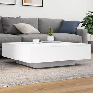 Coffee Table White Engineered wood Large Sturdy Coffee Table A949-836595 Coffee Table White Engineered wood Large Sturdy Coffee Table A949-836595