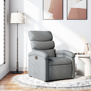 Recliner Chair Light Gray Polyester Standard Recliner Chair A949-371689 Recliner Chair Light Gray Polyester Standard Recliner Chair A949-371689