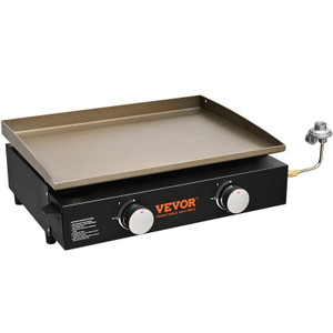 VEVOR Commercial Griddle, 22.4" Heavy Duty Manual Flat Top Griddle, Countertop Gas Grill with Non-S E415-ZMXRQBL22YC3LH5NDV0 VEVOR Commercial Griddle, 22.4" Heavy Duty Manual Flat Top Griddle, Countertop Gas Grill with Non-S E415-ZMXRQBL22YC3LH5NDV0
