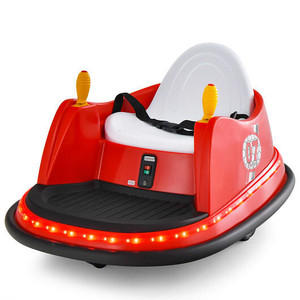 12V Electric Kids Ride On Bumper Car with Flashing Lights for Toddlers-Red - Color: Red D681-TQ10161US-RE 12V Electric Kids Ride On Bumper Car with Flashing Lights for Toddlers-Red - Color: Red D681-TQ10161US-RE