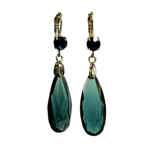 Color: TEAL TOPAZ - Ear Candy Drop Earrings K290-50685846126865 Color: TEAL TOPAZ - Ear Candy Drop Earrings K290-50685846126865