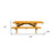 Natural Solid Wood Outdoor Picnic Table Umbrella Hole N270-525029 Natural Solid Wood Outdoor Picnic Table Umbrella Hole N270-525029
