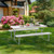6 FT Picnic Table Bench Set Dining Table and 2 Benches with Metal Frame and HDPE Tabletop-White - C D681-NP11266WH+ 6 FT Picnic Table Bench Set Dining Table and 2 Benches with Metal Frame and HDPE Tabletop-White - C D681-NP11266WH+