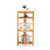 4-Tier Corner Shelf with Rubber Wood Frame and Anti-Toppling Kit - Color: Natural D681-JV11832 4-Tier Corner Shelf with Rubber Wood Frame and Anti-Toppling Kit - Color: Natural D681-JV11832