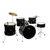 Glarry Full Size Adult Drum Set 5-Piece Black with Bass Drum, two Tom Drum, Snare Drum, Floor Tom,  T575-S0671271065 Glarry Full Size Adult Drum Set 5-Piece Black with Bass Drum, two Tom Drum, Snare Drum, Floor Tom,  T575-S0671271065